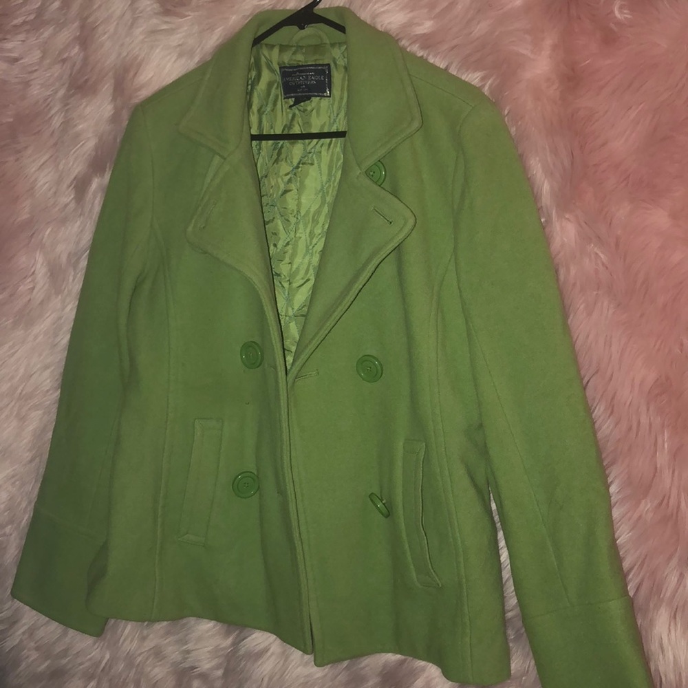 Green American Eagle Outfitters Pea Coat